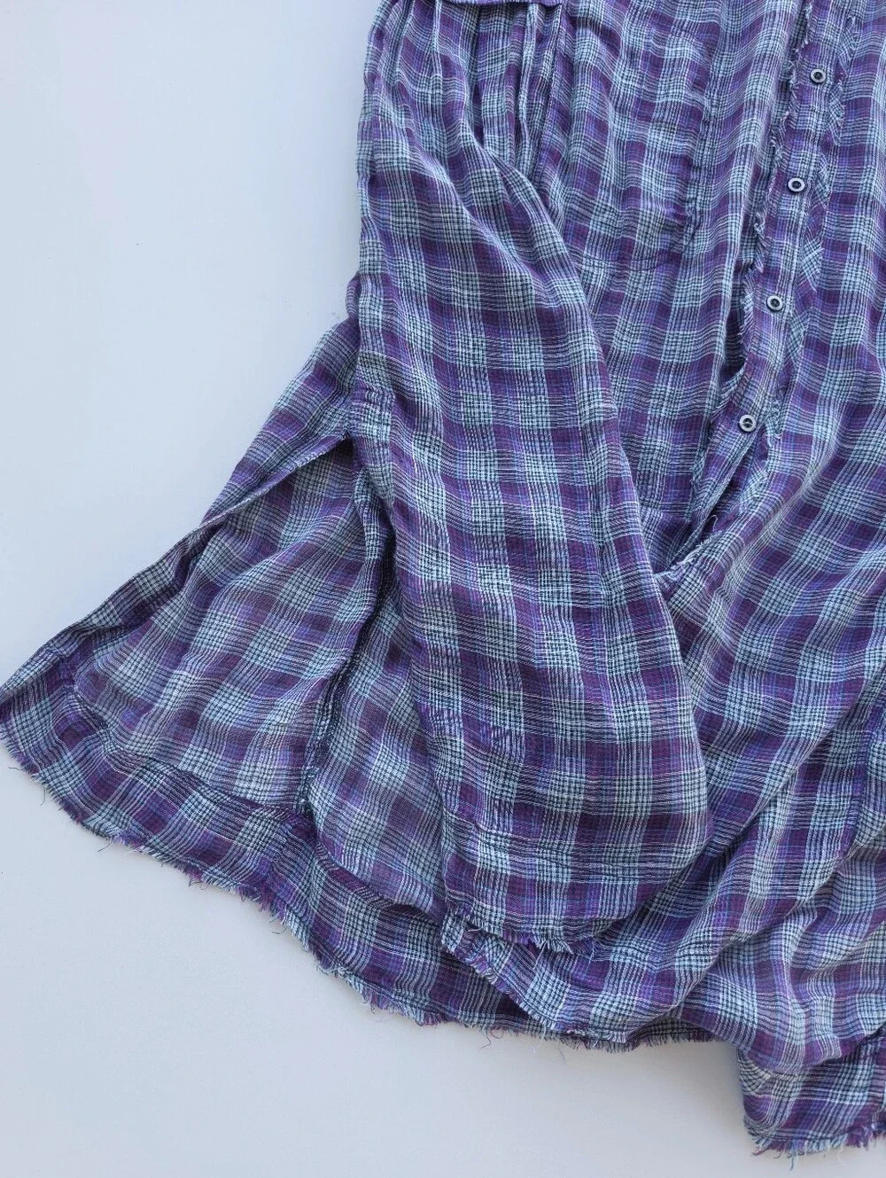 Free People We The Free Isabelle Plaid Maxi Shirt Dress Duster